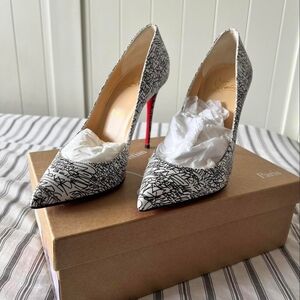 Christian Louboutin Black and White Women's Heels